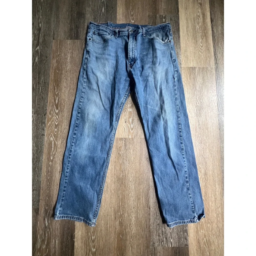 Levi's 505 Regular Fit Jeans Mens 38x30 Blue‎ Straight Leg Denim Pants